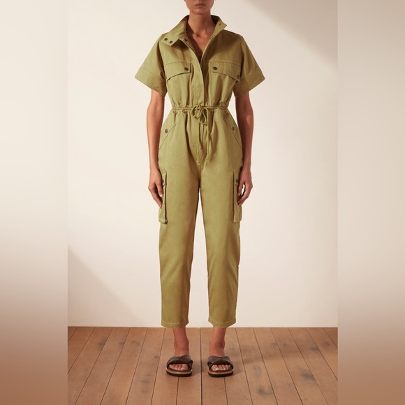 Shona Joy NERUDA UTILITY BOILER SUIT WHEAT Khaki Combat Utility Jumpsuit - Picture 2 of 16